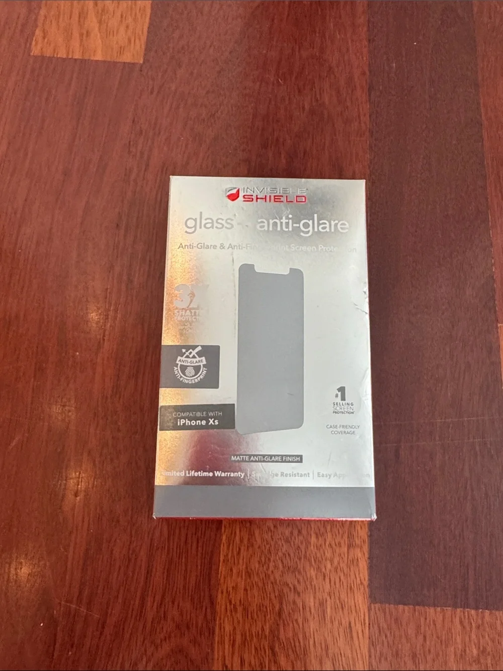 Glass+ Anti-Glare Screen Protector for iPhone Xs - Silver